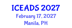 International Conference on Engineering and Design Sciences (ICEADS) February 17, 2027 - Manila, Philippines International Conference on Engineering and Design Sciences (ICEADS) February 17, 2027 - Manila, Philippines