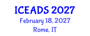 International Conference on Engineering and Design Sciences (ICEADS) February 18, 2027 - Rome, Italy International Conference on Engineering and Design Sciences (ICEADS) February 18, 2027 - Rome, Italy