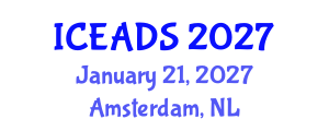 International Conference on Engineering and Design Sciences (ICEADS) January 21, 2027 - Amsterdam, Netherlands International Conference on Engineering and Design Sciences (ICEADS) January 21, 2027 - Amsterdam, Netherlands