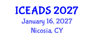 International Conference on Engineering and Design Sciences (ICEADS) January 16, 2027 - Nicosia, Cyprus International Conference on Engineering and Design Sciences (ICEADS) January 16, 2027 - Nicosia, Cyprus