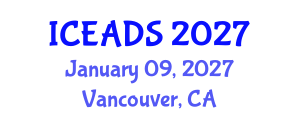 International Conference on Engineering and Design Sciences (ICEADS) January 09, 2027 - Vancouver, Canada International Conference on Engineering and Design Sciences (ICEADS) January 09, 2027 - Vancouver, Canada