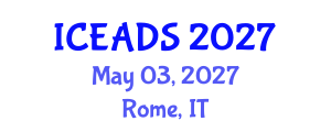 International Conference on Engineering and Design Sciences (ICEADS) May 03, 2027 - Rome, Italy International Conference on Engineering and Design Sciences (ICEADS) May 03, 2027 - Rome, Italy