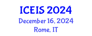 International Conference on Engineering and Industrial Sciences (ICEIS) December 16, 2024 - Rome, Italy