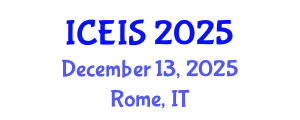 International Conference on Engineering and Industrial Sciences (ICEIS) December 13, 2025 - Rome, Italy