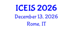 International Conference on Engineering and Industrial Sciences (ICEIS) December 13, 2026 - Rome, Italy