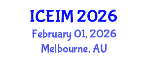 International Conference on Engineering and Innovative Materials (ICEIM) February 01, 2026 - Melbourne, Australia