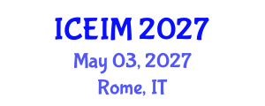 International Conference on Engineering and Innovative Materials (ICEIM) May 03, 2027 - Rome, Italy