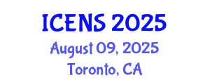 International Conference on Engineering and Natural Sciences (ICENS) August 09, 2025 - Toronto, Canada