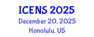 International Conference on Engineering and Natural Sciences (ICENS) December 20, 2025 - Honolulu, United States