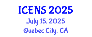 International Conference on Engineering and Natural Sciences (ICENS) July 15, 2025 - Quebec City, Canada