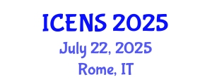 International Conference on Engineering and Natural Sciences (ICENS) July 22, 2025 - Rome, Italy