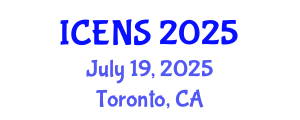 International Conference on Engineering and Natural Sciences (ICENS) July 19, 2025 - Toronto, Canada