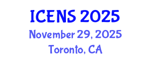 International Conference on Engineering and Natural Sciences (ICENS) November 29, 2025 - Toronto, Canada