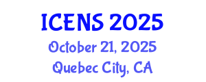 International Conference on Engineering and Natural Sciences (ICENS) October 21, 2025 - Quebec City, Canada