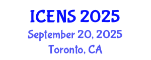 International Conference on Engineering and Natural Sciences (ICENS) September 20, 2025 - Toronto, Canada