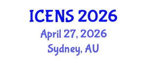 International Conference on Engineering and Natural Sciences (ICENS) April 27, 2026 - Sydney, Australia International Conference on Engineering and Natural Sciences (ICENS) April 27, 2026 - Sydney, Australia