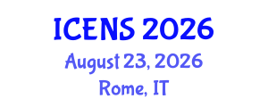 International Conference on Engineering and Natural Sciences (ICENS) August 23, 2026 - Rome, Italy International Conference on Engineering and Natural Sciences (ICENS) August 23, 2026 - Rome, Italy