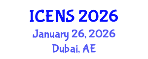 International Conference on Engineering and Natural Sciences (ICENS) January 26, 2026 - Dubai, United Arab Emirates International Conference on Engineering and Natural Sciences (ICENS) January 26, 2026 - Dubai, United Arab Emirates
