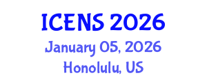 International Conference on Engineering and Natural Sciences (ICENS) January 05, 2026 - Honolulu, United States International Conference on Engineering and Natural Sciences (ICENS) January 05, 2026 - Honolulu, United States