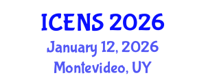 International Conference on Engineering and Natural Sciences (ICENS) January 12, 2026 - Montevideo, Uruguay International Conference on Engineering and Natural Sciences (ICENS) January 12, 2026 - Montevideo, Uruguay