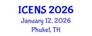 International Conference on Engineering and Natural Sciences (ICENS) January 12, 2026 - Phuket, Thailand International Conference on Engineering and Natural Sciences (ICENS) January 12, 2026 - Phuket, Thailand