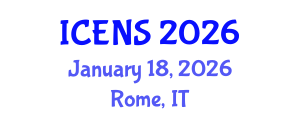 International Conference on Engineering and Natural Sciences (ICENS) January 18, 2026 - Rome, Italy