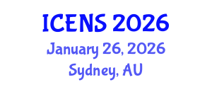 International Conference on Engineering and Natural Sciences (ICENS) January 26, 2026 - Sydney, Australia International Conference on Engineering and Natural Sciences (ICENS) January 26, 2026 - Sydney, Australia