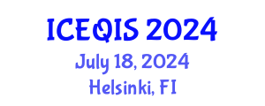 International Conference on Engineering and Quantum Information Sciences (ICEQIS) July 18, 2024 - Helsinki, Finland