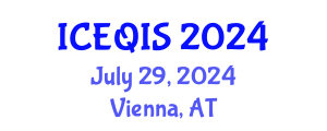 International Conference on Engineering and Quantum Information Sciences (ICEQIS) July 29, 2024 - Vienna, Austria