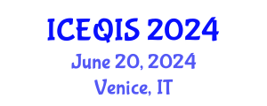 International Conference on Engineering and Quantum Information Sciences (ICEQIS) June 20, 2024 - Venice, Italy