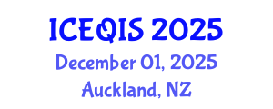 International Conference on Engineering and Quantum Information Sciences (ICEQIS) December 01, 2025 - Auckland, New Zealand