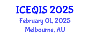 International Conference on Engineering and Quantum Information Sciences (ICEQIS) February 01, 2025 - Melbourne, Australia