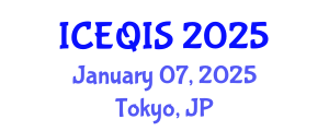 International Conference on Engineering and Quantum Information Sciences (ICEQIS) January 07, 2025 - Tokyo, Japan