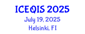 International Conference on Engineering and Quantum Information Sciences (ICEQIS) July 19, 2025 - Helsinki, Finland