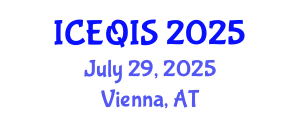 International Conference on Engineering and Quantum Information Sciences (ICEQIS) July 29, 2025 - Vienna, Austria