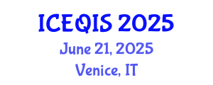 International Conference on Engineering and Quantum Information Sciences (ICEQIS) June 21, 2025 - Venice, Italy