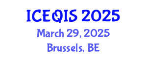 International Conference on Engineering and Quantum Information Sciences (ICEQIS) March 29, 2025 - Brussels, Belgium