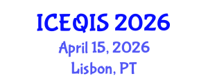 International Conference on Engineering and Quantum Information Sciences (ICEQIS) April 15, 2026 - Lisbon, Portugal