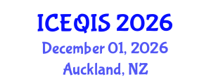 International Conference on Engineering and Quantum Information Sciences (ICEQIS) December 01, 2026 - Auckland, New Zealand International Conference on Engineering and Quantum Information Sciences (ICEQIS) December 01, 2026 - Auckland, New Zealand