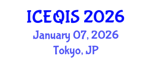 International Conference on Engineering and Quantum Information Sciences (ICEQIS) January 07, 2026 - Tokyo, Japan