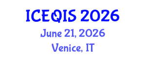 International Conference on Engineering and Quantum Information Sciences (ICEQIS) June 21, 2026 - Venice, Italy