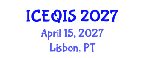 International Conference on Engineering and Quantum Information Sciences (ICEQIS) April 15, 2027 - Lisbon, Portugal International Conference on Engineering and Quantum Information Sciences (ICEQIS) April 15, 2027 - Lisbon, Portugal