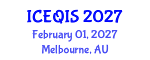 International Conference on Engineering and Quantum Information Sciences (ICEQIS) February 01, 2027 - Melbourne, Australia