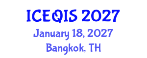 International Conference on Engineering and Quantum Information Sciences (ICEQIS) January 18, 2027 - Bangkok, Thailand International Conference on Engineering and Quantum Information Sciences (ICEQIS) January 18, 2027 - Bangkok, Thailand