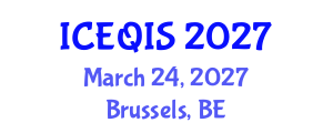 International Conference on Engineering and Quantum Information Sciences (ICEQIS) March 24, 2027 - Brussels, Belgium International Conference on Engineering and Quantum Information Sciences (ICEQIS) March 24, 2027 - Brussels, Belgium