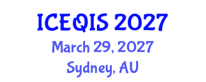 International Conference on Engineering and Quantum Information Sciences (ICEQIS) March 29, 2027 - Sydney, Australia