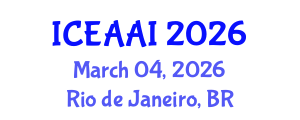 International Conference on Engineering Applications of Artificial Intelligence (ICEAAI) March 04, 2026 - Rio de Janeiro, Brazil