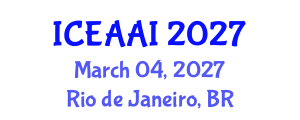 International Conference on Engineering Applications of Artificial Intelligence (ICEAAI) March 04, 2027 - Rio de Janeiro, Brazil International Conference on Engineering Applications of Artificial Intelligence (ICEAAI) March 04, 2027 - Rio de Janeiro, Brazil