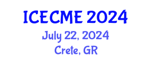 International Conference on Engineering Chemistry and Materials Engineering (ICECME) July 22, 2024 - Crete, Greece