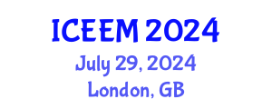 International Conference on Engineering, Economics and Management (ICEEM) July 29, 2024 - London, United Kingdom